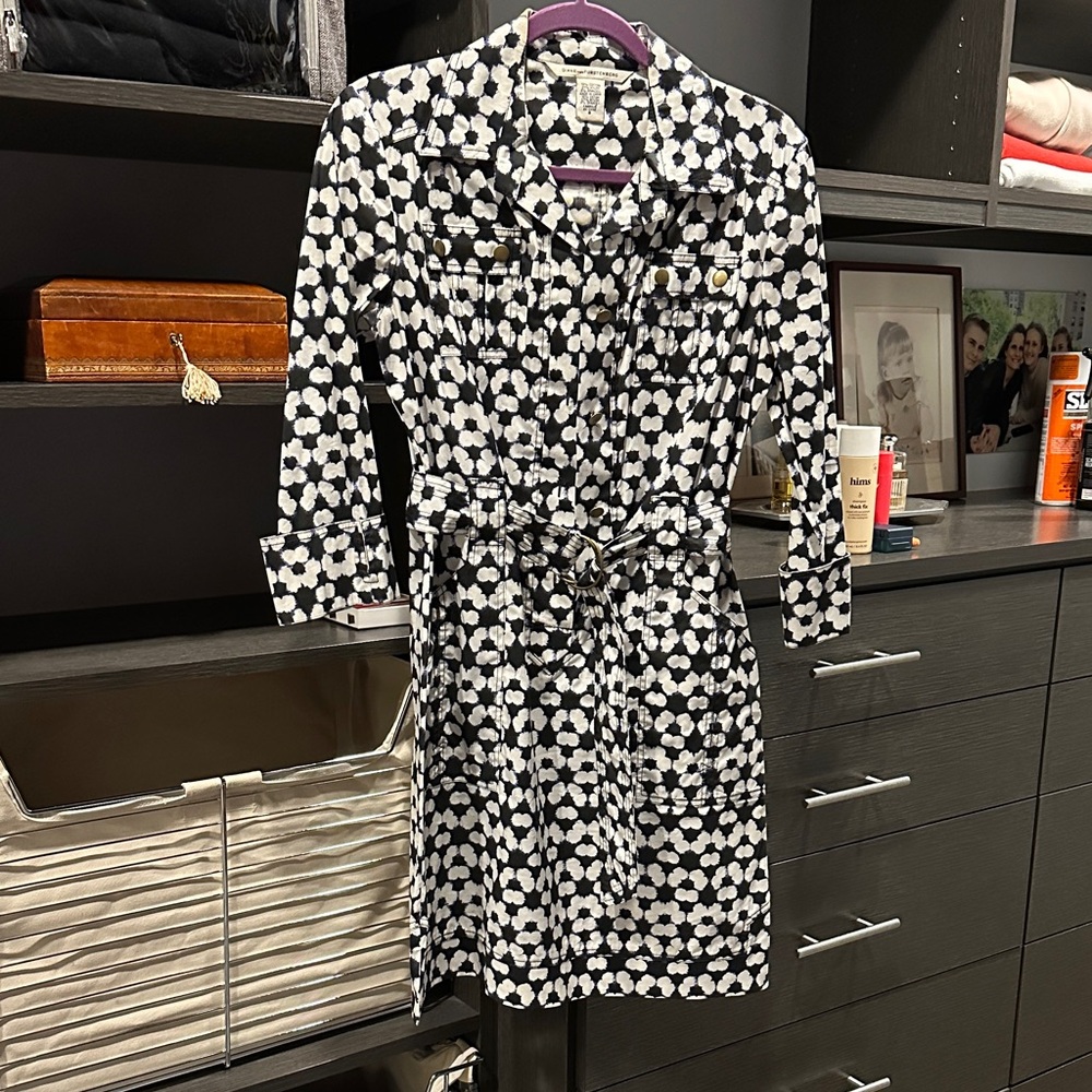 Diane Von Furstenberg Navy(black?) and White Dress